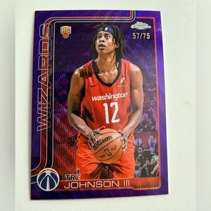 2025 Topps Chrome Tre Johnson III /75 RC